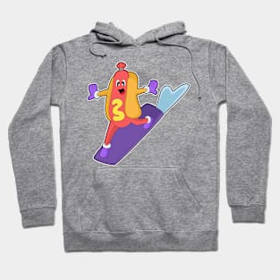 Hotdog as Snowboarder with Sonowboard Hoodie